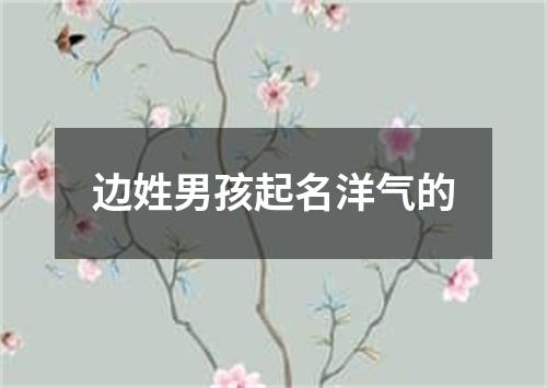 边姓男孩起名洋气的