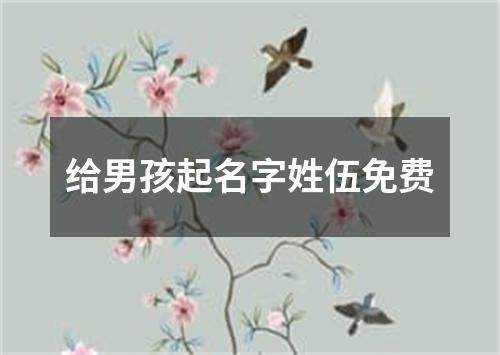 给男孩起名字姓伍免费