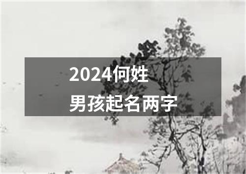 2024何姓男孩起名两字