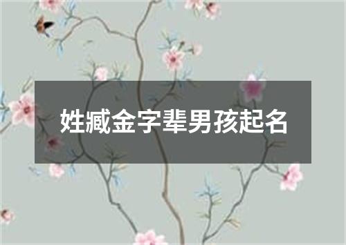 姓臧金字辈男孩起名