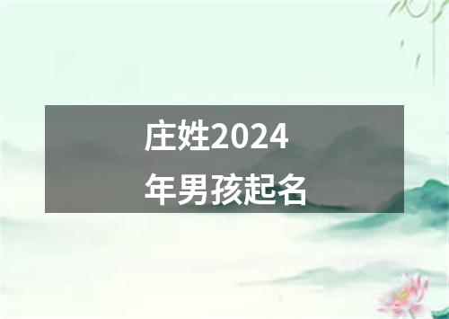 庄姓2024年男孩起名