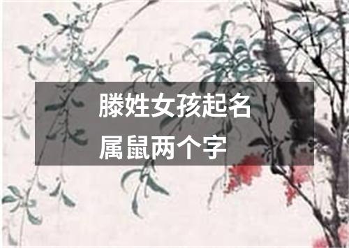 滕姓女孩起名属鼠两个字