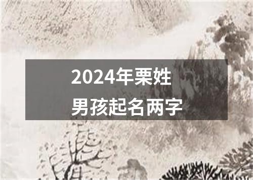 2024年栗姓男孩起名两字