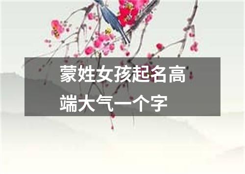 蒙姓女孩起名高端大气一个字