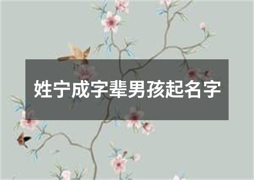 姓宁成字辈男孩起名字