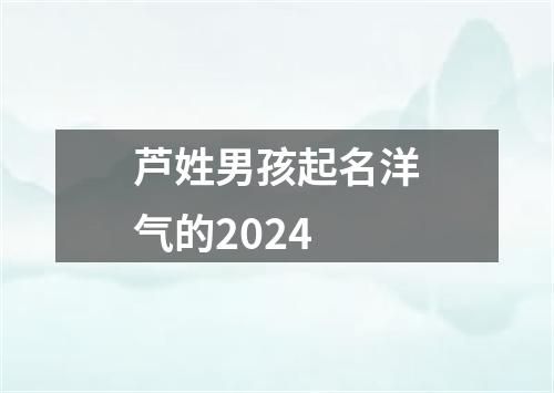 芦姓男孩起名洋气的2024