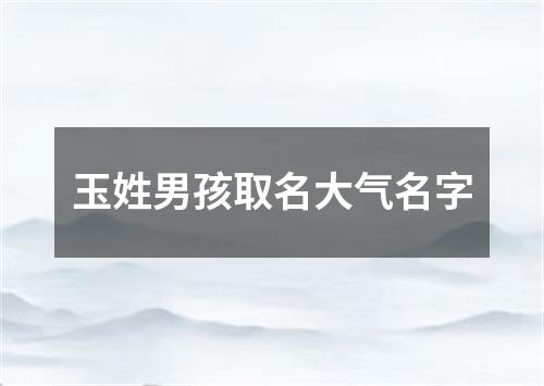 玉姓男孩取名大气名字