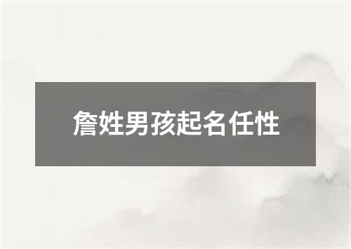 詹姓男孩起名任性