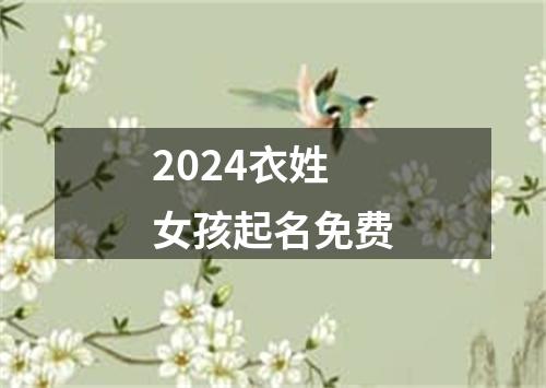 2024衣姓女孩起名免费