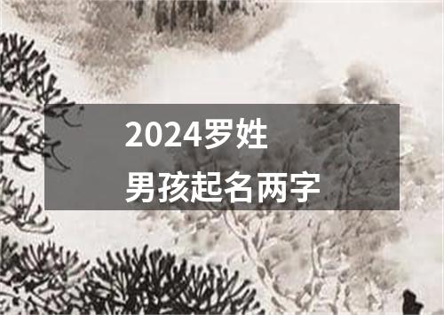 2024罗姓男孩起名两字