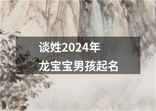 谈姓2024年龙宝宝男孩起名