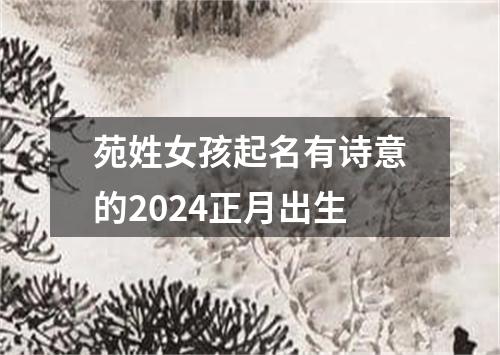 苑姓女孩起名有诗意的2024正月出生