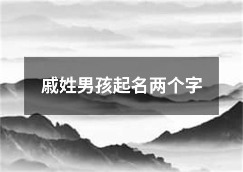 戚姓男孩起名两个字