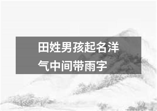 田姓男孩起名洋气中间带雨字