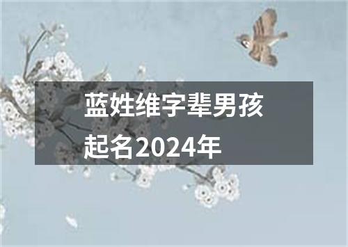 蓝姓维字辈男孩起名2024年