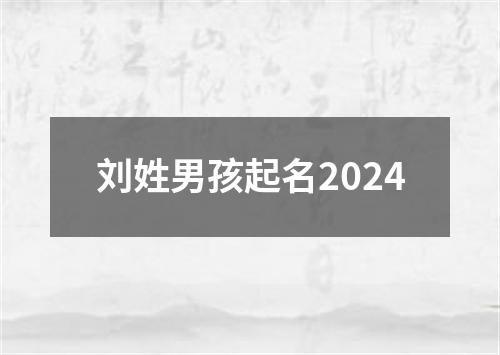 刘姓男孩起名2024