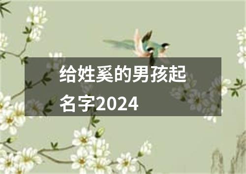 给姓奚的男孩起名字2024