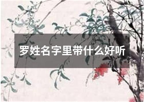 罗姓名字里带什么好听