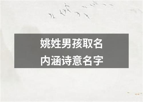 姚姓男孩取名内涵诗意名字