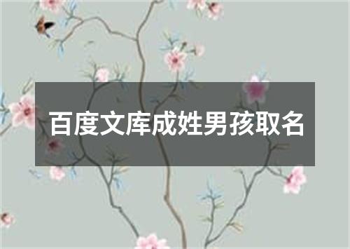 百度文库成姓男孩取名