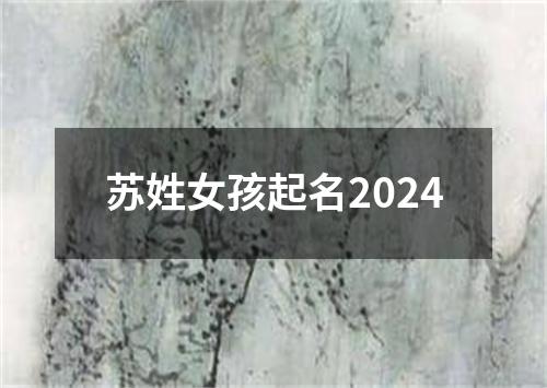 苏姓女孩起名2024