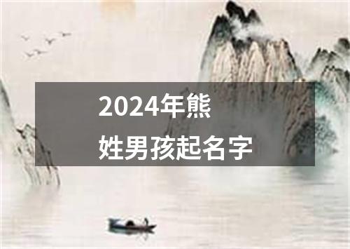 2024年熊姓男孩起名字