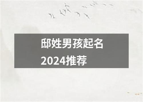 邸姓男孩起名2024推荐