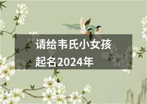 请给韦氏小女孩起名2024年