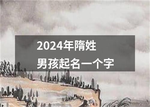 2024年隋姓男孩起名一个字