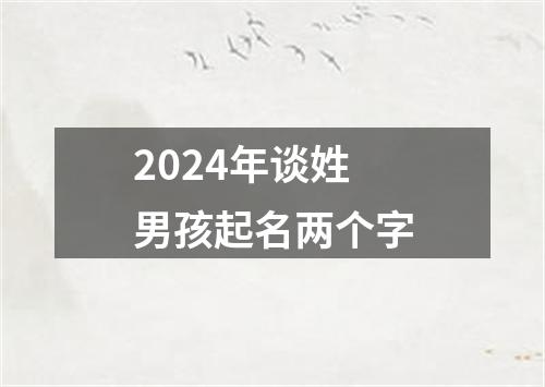 2024年谈姓男孩起名两个字