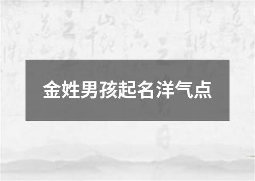 金姓男孩起名洋气点