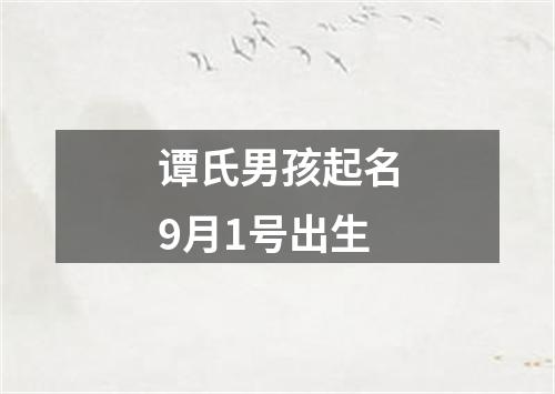 谭氏男孩起名9月1号出生