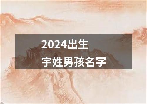 2024出生宇姓男孩名字