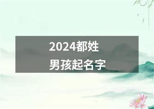 2024都姓男孩起名字