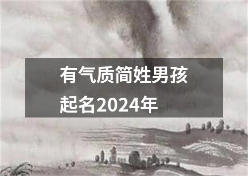 有气质简姓男孩起名2024年