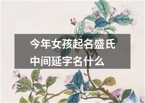 今年女孩起名盛氏中间延字名什么