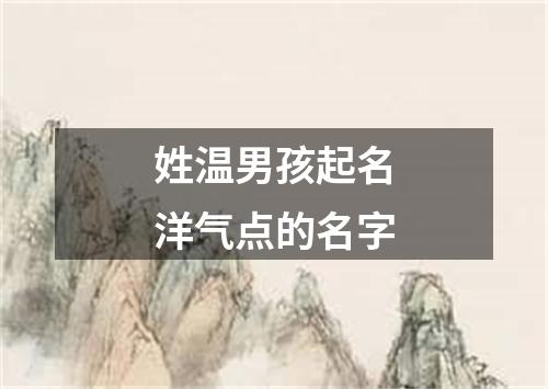 姓温男孩起名洋气点的名字