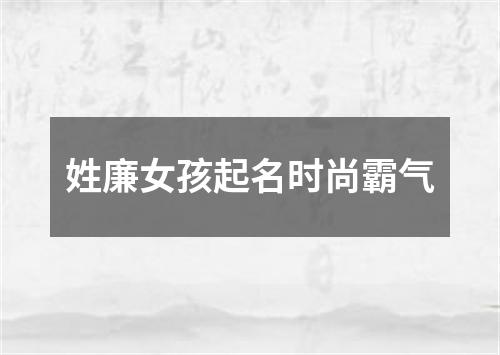 姓廉女孩起名时尚霸气