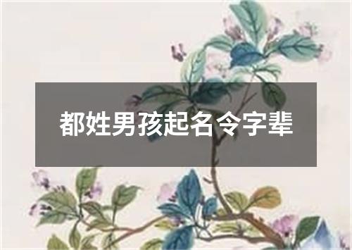 都姓男孩起名令字辈