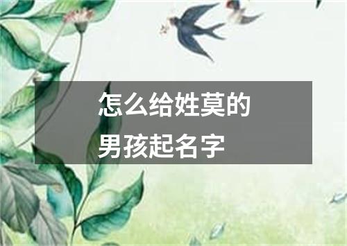 怎么给姓莫的男孩起名字