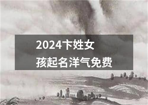 2024卞姓女孩起名洋气免费