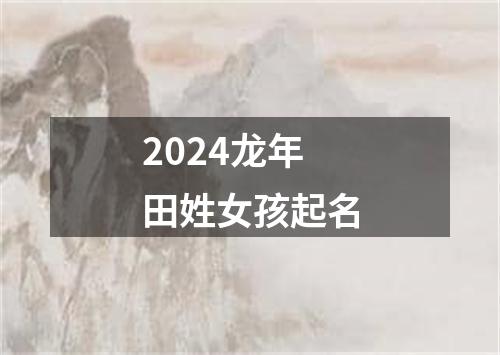 2024龙年田姓女孩起名