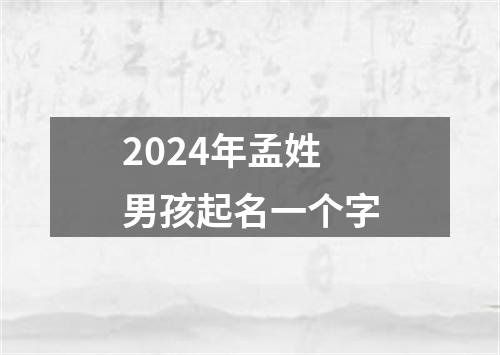 2024年孟姓男孩起名一个字