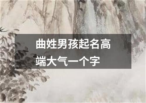 曲姓男孩起名高端大气一个字