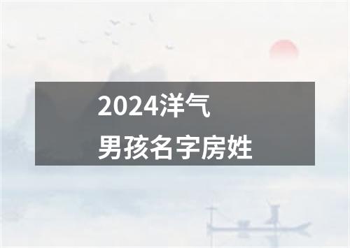 2024洋气男孩名字房姓