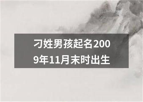 刁姓男孩起名2009年11月末时出生