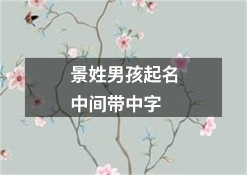 景姓男孩起名中间带中字