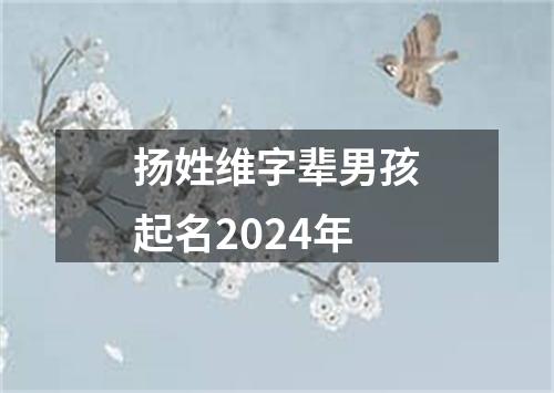 扬姓维字辈男孩起名2024年