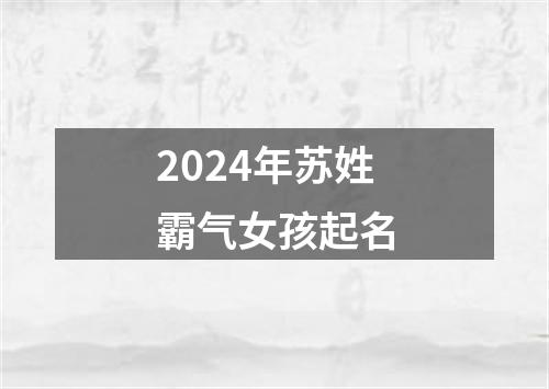 2024年苏姓霸气女孩起名