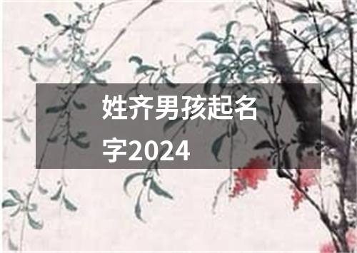 姓齐男孩起名字2024